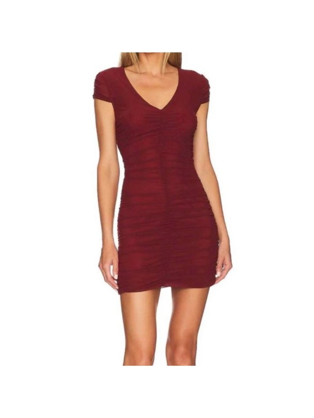 Steve Madden Revolve Ruch Hour Dress in Spiced Apple size XS short sleeve ruffle